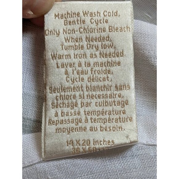 Williams Sonoma Placemats 100% Linen Stripes Kitchen Towel Cloth 14x20 Set Of 2 - Picture 5 of 9